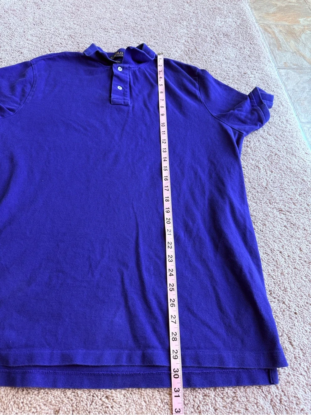 Ralph Lauren vibrant blue Polo Shirt with Embroidered Pony
